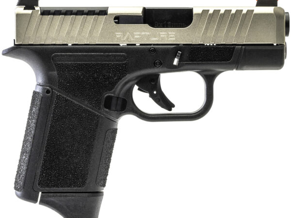 Gforce Arms GF932512GN Rapture  Sub-Compact Frame 9mm Luger 12+1 3.25" Black Steel Barrel, Nickel Steel Optic Cut/Serrated Slide, Gray Cerakote Polymer Frame, Shield RMSc/RMR Footprint