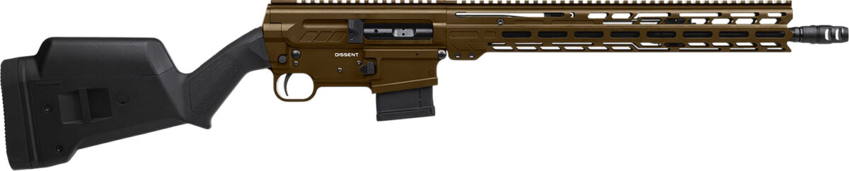 CMMG 55A520BMB Dissent BR4 5.56x45mm 10+1 16.10" Black Nitride Threaded Barrel, Midnight Bronze Cerakote Aluminum Receiver w/Picatinny Rail, M-LOK Handguard, Magpul Fixed Black Polymer Stock 1 182968