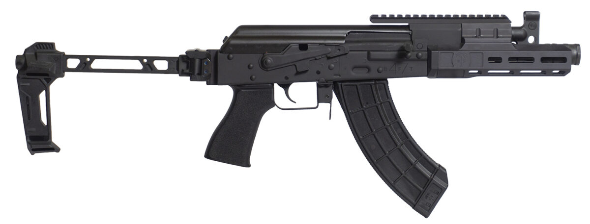 Century Arms HG8007N Draco Tactical 7.62x39mm 30+1 7.50" Black Barrel w/Linear Compensator, M-LOK Handguard, Black Receiver w/Picatinny Rail, Black SB Bi-Folding Pistol Brace 1 183092