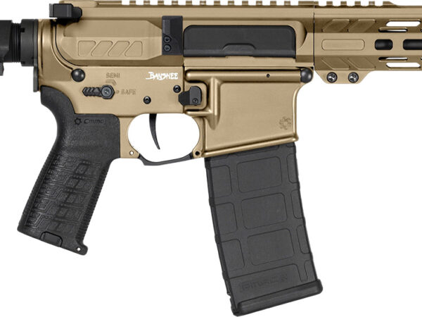 CMMG 30AF20ACT Banshee Mk4 300 Blackout 30+1 8" Black Nitride Threaded Barrel, M-LOK Handguard, Coyote Tan Cerakote Aluminum Receiver w/Picatinny Rail, Black Polymer CMMG RipBrace, CMMG Zeroed Grip