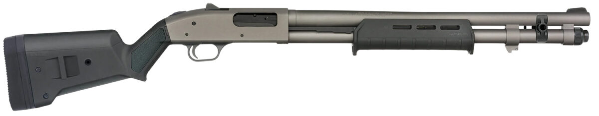Mossberg 50797 590A1 12 Gauge 6+1 20" Tungsten Gray Cerakote Barrel & Drilled & Tapped Receiver, Magpul SGA Black Synthetic Stock 1 184752
