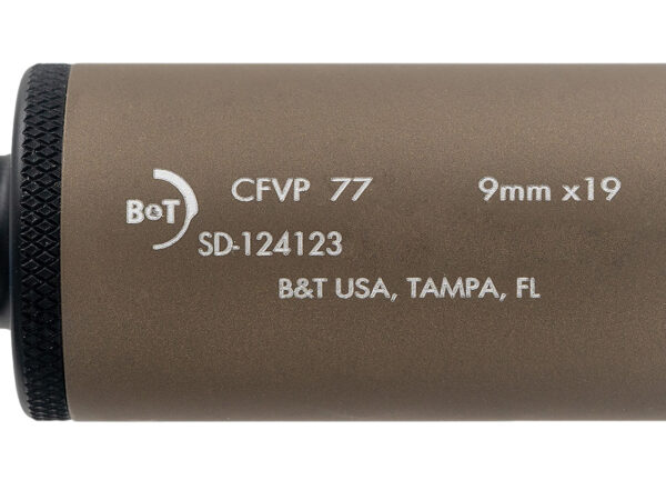 B&T Firearms SD-124123-US-JET-FDE DT Jet Mini Wipe Suppressor 9mm Coyote Tan 13.5x1 LH