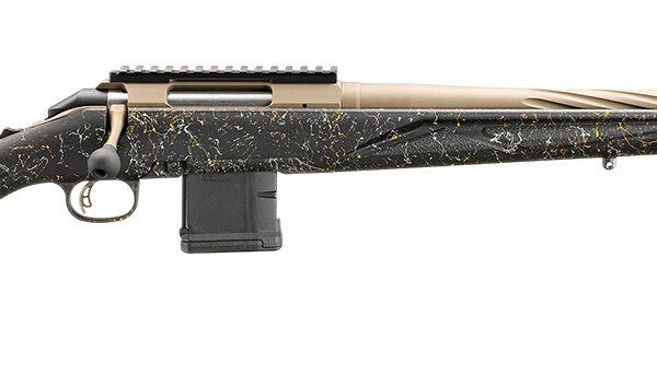 Ruger 46974 American II Prairie Full Size 223 Rem 10+1 20" Smoked Bronze Cerakote Spiral Fluted Threaded Barrel & Alloy Steel Receiver w/Picatinny Rail, Black Splatter ADJ LOP Synthetic Stock