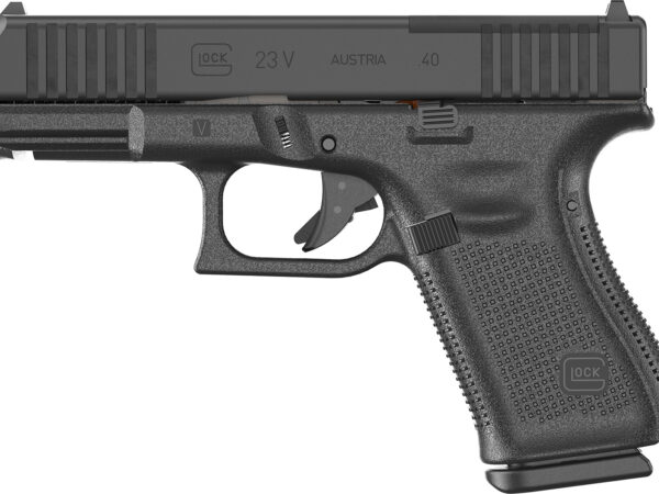 Glock PV2350201MOS G23 V MOS 40 S&W 10+1 4.02" Black GMB Barrel, Black nDLC Steel Optic Ready/Serrated Slide, Black Polymer Frame w/Accessory Rail, Interchangeable Backstrap Grip, Ambidextrous
