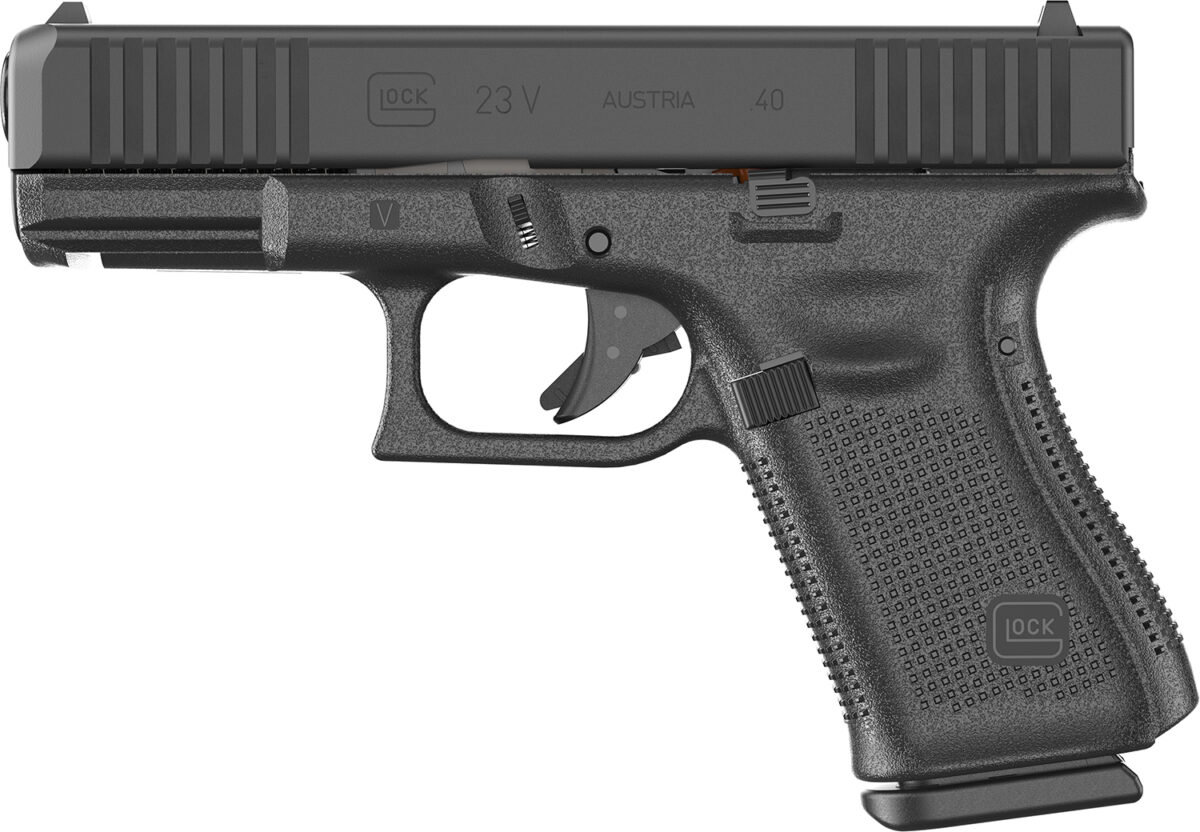 Glock PV2350203 G23 V 40 S&W 13+1 4.02" Black GMB Barrel, Black nDLC Steel Serrated Slide, Black Polymer Frame w/Accessory Rail, Interchangeable Backstrap Grip, Ambidextrous 1 186886