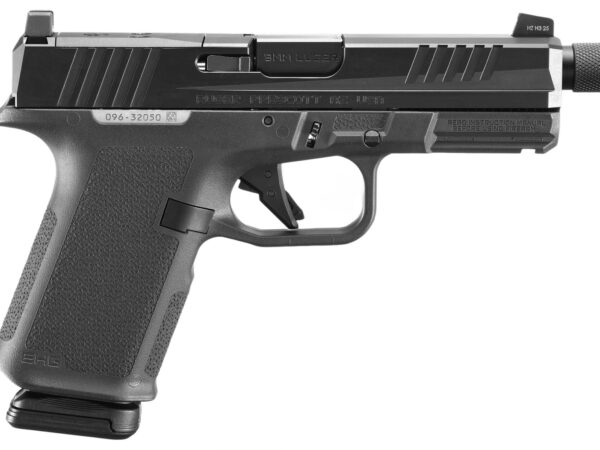 Ruger 19446 RXM 9mm Luger 15+1 4.50" Black FNC Nitride Threaded Barrel & Optic Ready/Serrated Slide, Black Polymer Frame w/Accessory Rail, Textured Grip, RMSc/RMR/DeltaPoint Pro Footprint