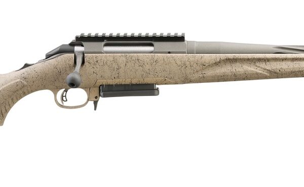 Ruger 46997 American II Ranch 243 Win 3+1 16.10" Cobalt Cerakote Spiral Threaded Barrel & Alloy Steel Receiver w/Picatinny Rail, Flat Dark Earth Splatter Fixed Synthetic Stock