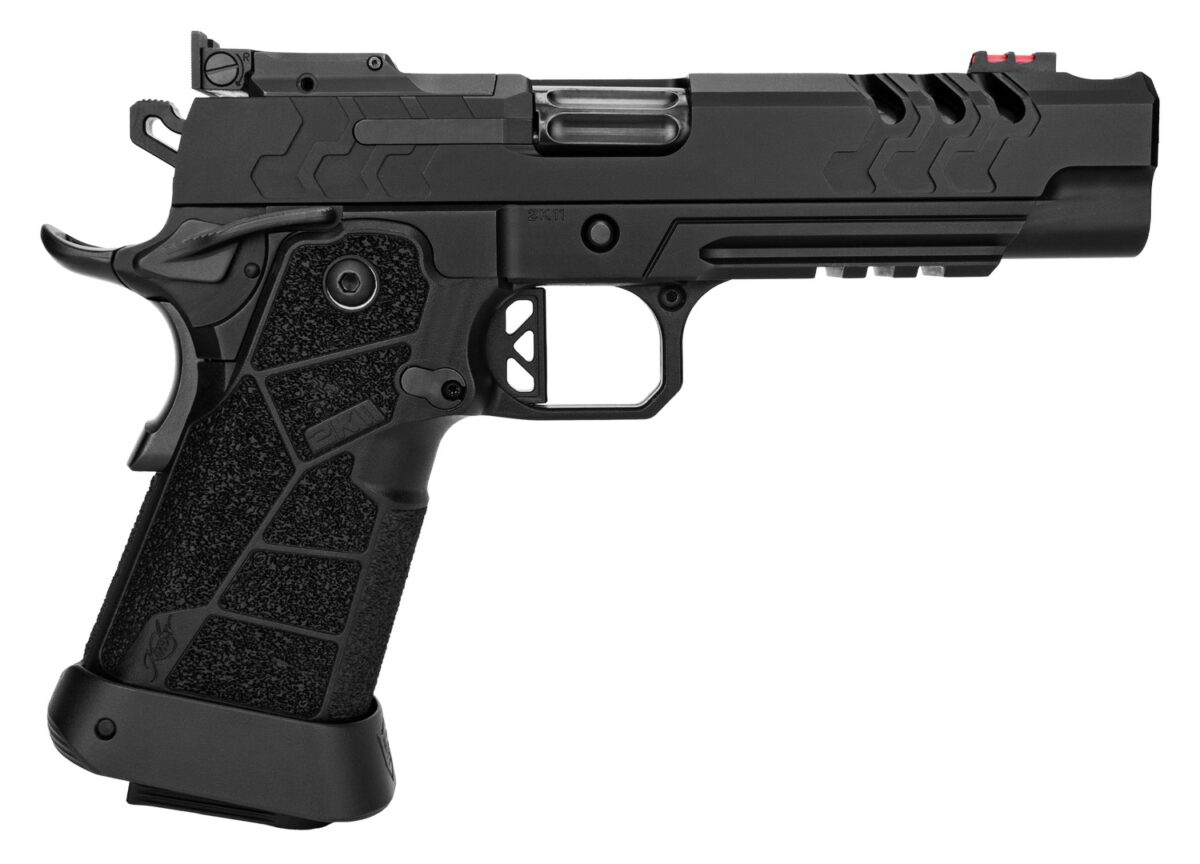 Kimber Mfg, Inc 3500078 2K11 Full Size 9mm Luger 20+1 5" Black DLC Stainless Steel Compensated Barrel & Lightening Cut/Optic Ready/Serrated Slide, Black Stainless Steel Frame w/Beavertail & Picatinny 1 190176