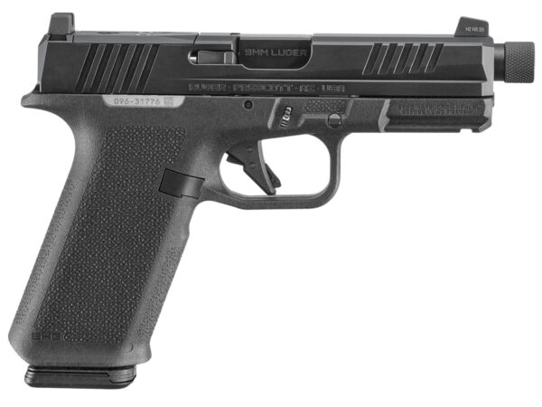 Ruger 19445 RXM  9mm Luger 17+1 4.50" Black FNC Nitride Alloy Steel Threaded Barrel & Optic Ready/Serrated Slide, Black Polymer Frame w/Accessory Rail, Textured Grip, RMR/RMSc/DeltaPoint Pro Footprint