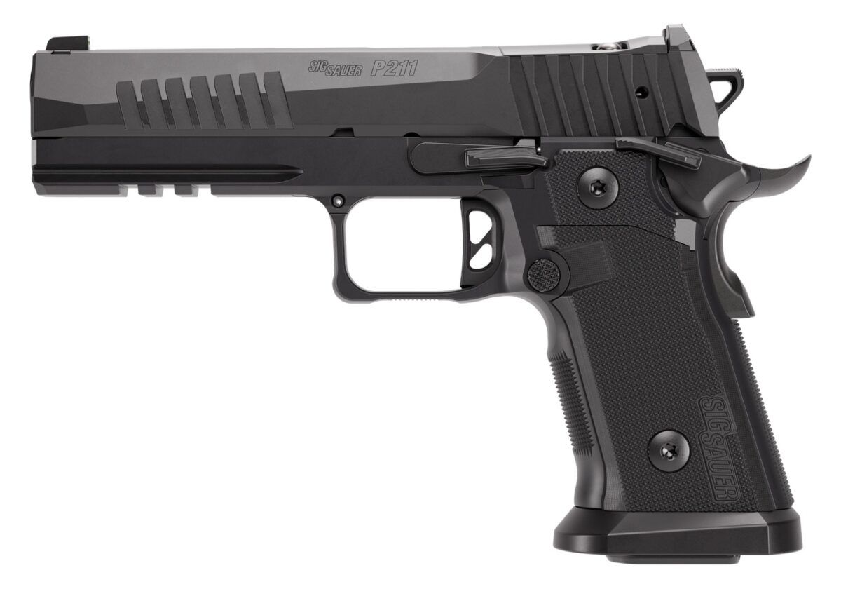 Sig Sauer 211F9GT510 P211 GT5 Full Size 9mm Luger 10+1 5" Black Barrel, Black Nitron Stainless Steel Optic Ready/Serrated Slide & Frame w/Beavertail & Picatinny Rail, G10 Grip Panels, SIGLOC-PRO Footp 1 191993