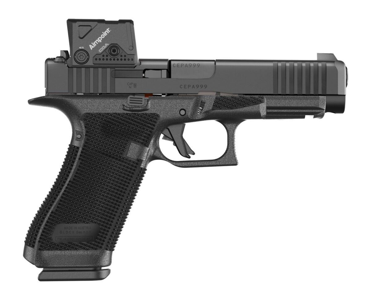 Glock P61750B03DC8A3 G17 Gen6 w/Aimpoint Full Size 9mm Luger 17+1 4.49" Black GMB Barrel, Black nDLC Steel Serrated w/Optic Slide, Black Polymer Frame w/Accessory Rail, Interchangeable Backstrap Grip, 1 194240