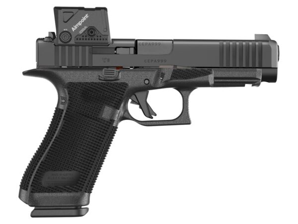 Glock P61750B03DC8A3 G17 Gen6 w/Aimpoint Full Size 9mm Luger 17+1 4.49" Black GMB Barrel, Black nDLC Steel Serrated w/Optic Slide, Black Polymer Frame w/Accessory Rail, Interchangeable Backstrap Grip,