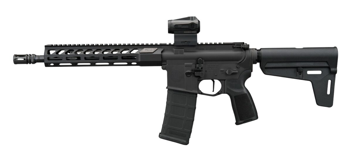 Sig Sauer RM400556N11BFORGE M400 Forge 5.56 NATO 30+1 11.50" Black Anodized Alloy Receiver w/Picatinny Rail, Black Polymer Magpul BSL Arm Brace, Black Polymer Grip, Sig ROMEO MSR Gen II Red Dot 1 196992