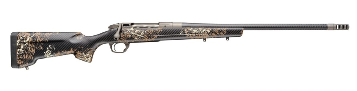 Bergara Rifles BPR38-22CM Premier Cima Pro 22 Creedmoor 5+1 20" Carbon Fiber CURE Threaded Barrel, Titanium Cerakote Stainless Steel Drilled & Tapped Receiver, Fixed Carbon Fiber w/Brown & Tan Sponge 1 197701