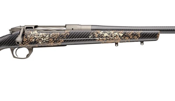 Bergara Rifles BPR38-22CM Premier Cima Pro 22 Creedmoor 5+1 20" Carbon Fiber CURE Threaded Barrel, Titanium Cerakote Stainless Steel Drilled & Tapped Receiver, Fixed Carbon Fiber w/Brown & Tan Sponge