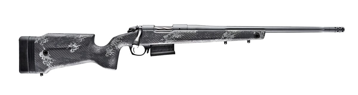 Bergara Rifles B14S756 B-14 Crest 450 Bushmaster 5+1 20" Sniper Gray Cerakote Fluted Threaded Barrel, Sniper Gray Cerakote Steel Drilled & Tapped Receiver, Fixed Carbon Fiber w/Black & Gray Sponge Acc 1 197722