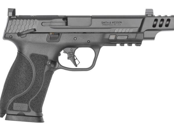 Smith & Wesson 14504 M&P PC M2.0 10mm Auto 10+1 5.60" Black Armornite Ported Barrel, Black Armornite Stainless Steel Ported/Serrated Slide, Black Polymer Frame w/Picatinny Rail, Interchangeable Palmsw