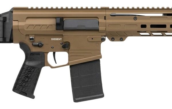 CMMG 33A380C-CT Dissent Mk3 8.6 Blackout 20+1 12.50" Black Nitride Threaded Barrel, Coyote Tan Cerakote Aluminum Receiver w/Picatinny Rail, M-LOK Handguard, Black Polymer SB Tactical Folding Brace, CM