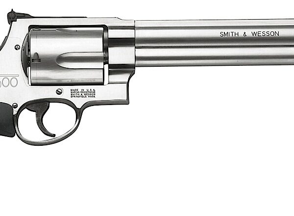 Smith & Wesson 163500 Model 500  500 S&W Mag Stainless Steel 8.38" Barrel & 5rd Cylinder, Satin  Stainless Steel X-Frame, Fixed Compensator, Internal Lock