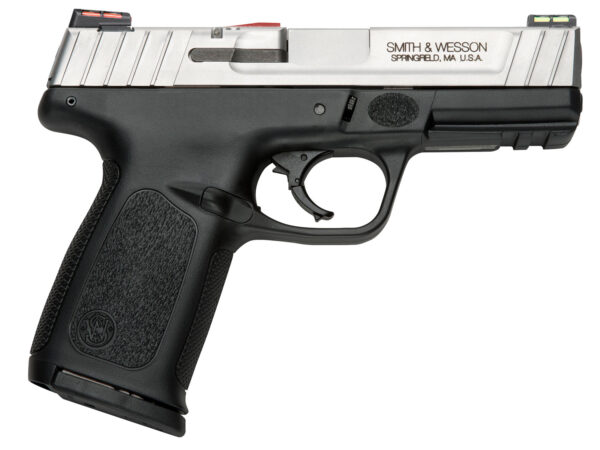 Smith & Wesson 11907 SD VE 9mm Luger Caliber with 4" Barrel, 10+1 Capacity, Matte Black Finish Picatinny Rail Frame, Serrated Stainless Steel Slide, Textured Polymer Grip & HiViz Sights