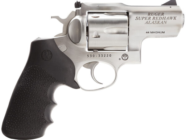 Ruger 5303 Super Redhawk Alaskan 44 Rem Mag  2.50" Barrel 6rd Cylinder, Satin Stainless Steel,   Hogue Tamer Monogrip, Transfer Bar Safety