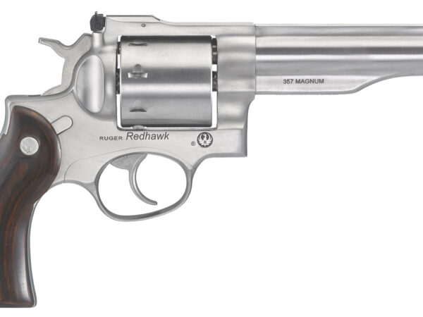 Ruger 5060 Redhawk  357 Mag  5.50" Barrel 8rd Triple-Locking Cylinder, Satin Stainless Steel, Hardwood Grip, Transfer Bar Safety
