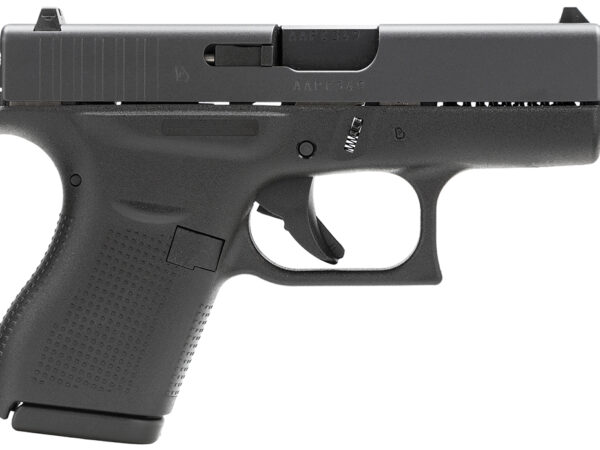 Glock UI4250201 G42 Gen3 Sub-Compact 380 ACP 6+1 3.25" Black Polygonal Rifled Barrel, Matte Black Serrated Slide, Black Polymer Frame, Black Textured Polymer Grip, USA Made