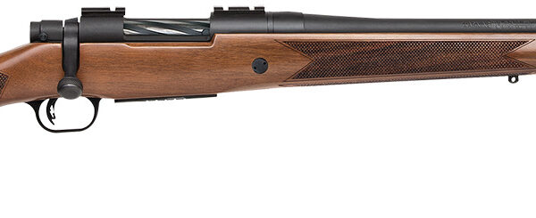 Mossberg 27849 Patriot  Full Size 7mm-08 Rem 5+1 22" Matte Blued Fluted Barrel, Drilled & Tapped Matte Blued Stainless Steel Receiver, Walnut Fixed Stock, Right Hand
