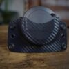 Syn Tin Carrier (IWB & OWB) 3 Black carbon fiber Kydex pouch tin carrier holding a Syn Tin 3.0, front view